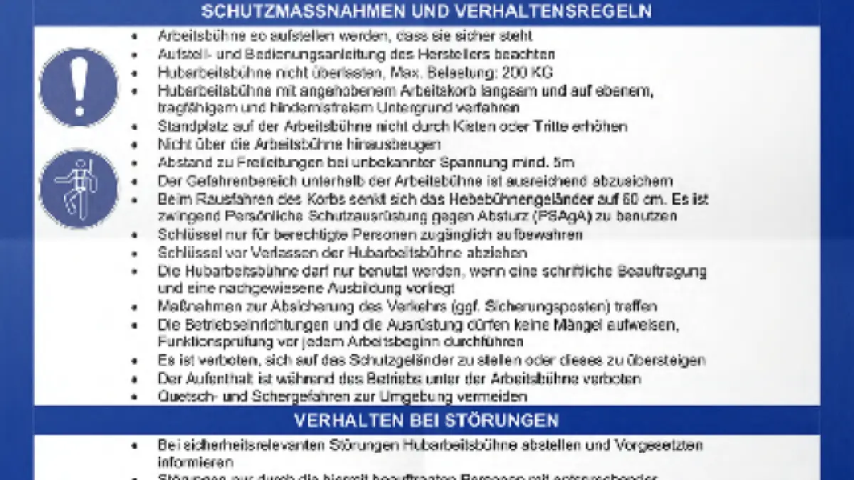 Betriebsanweisung