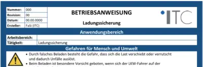 Bild zu Betriebsanweisung – Ladungssicherung
