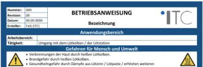 Bild zu Betriebsanweisung – Löten