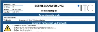Bild zu Betriebsanweisung – Teleskopstapler