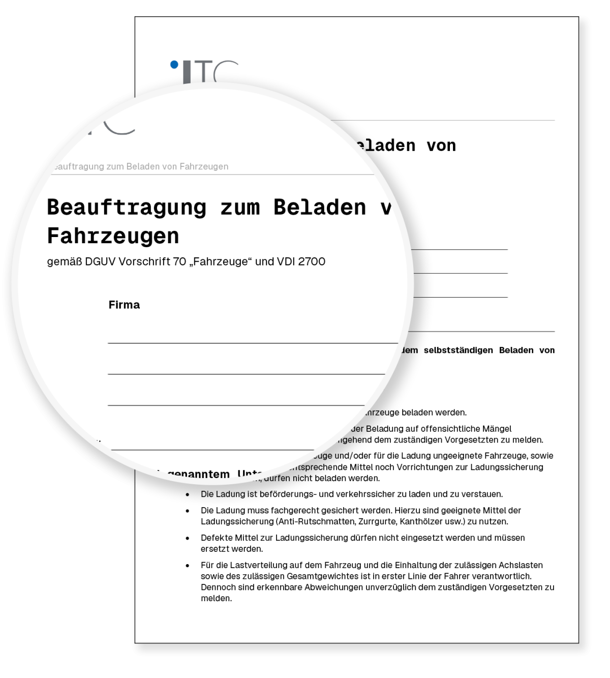 Vorschau: Vorlage Beauftragung zum Beladen von  Fahrzeugen