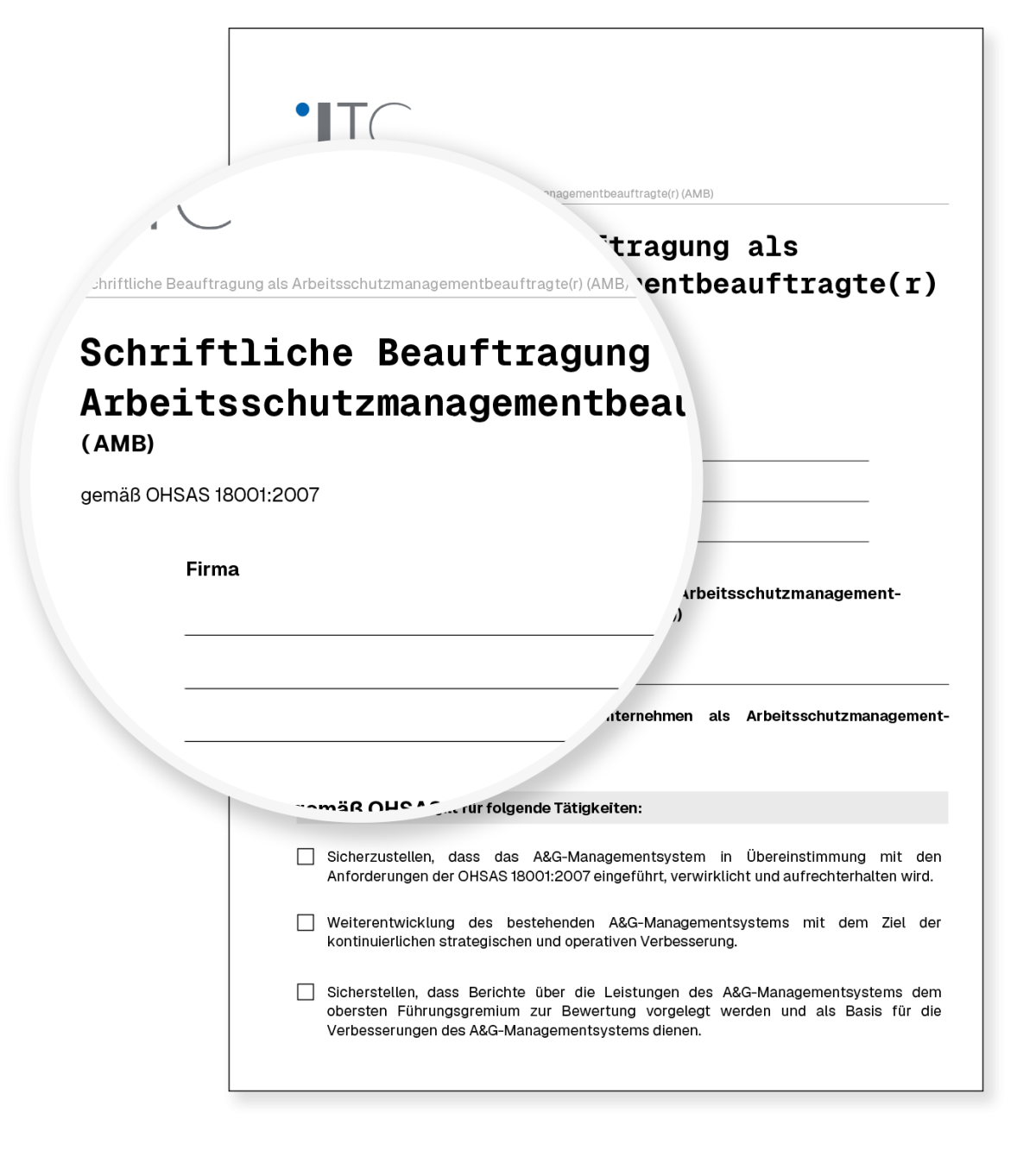 Vorschau: Vorlage Schriftliche Beauftragung als Arbeitsschutzmanagementbeauftragter (AMB)