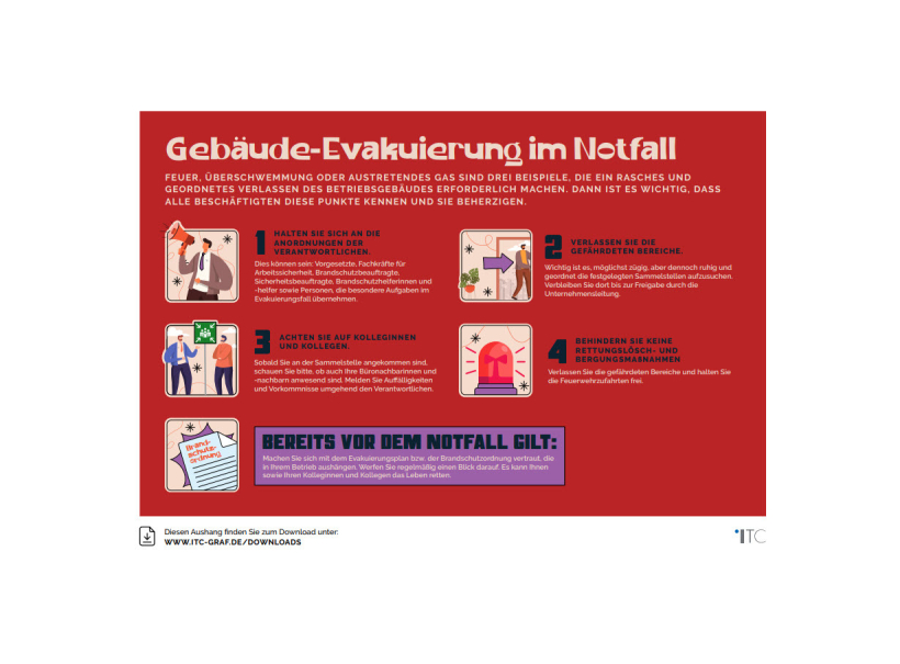Gebäude-Evakuierung im Notfall