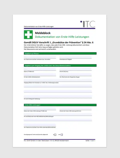 Kostenlose PDF-Vorlage (Meldeblock) – Download