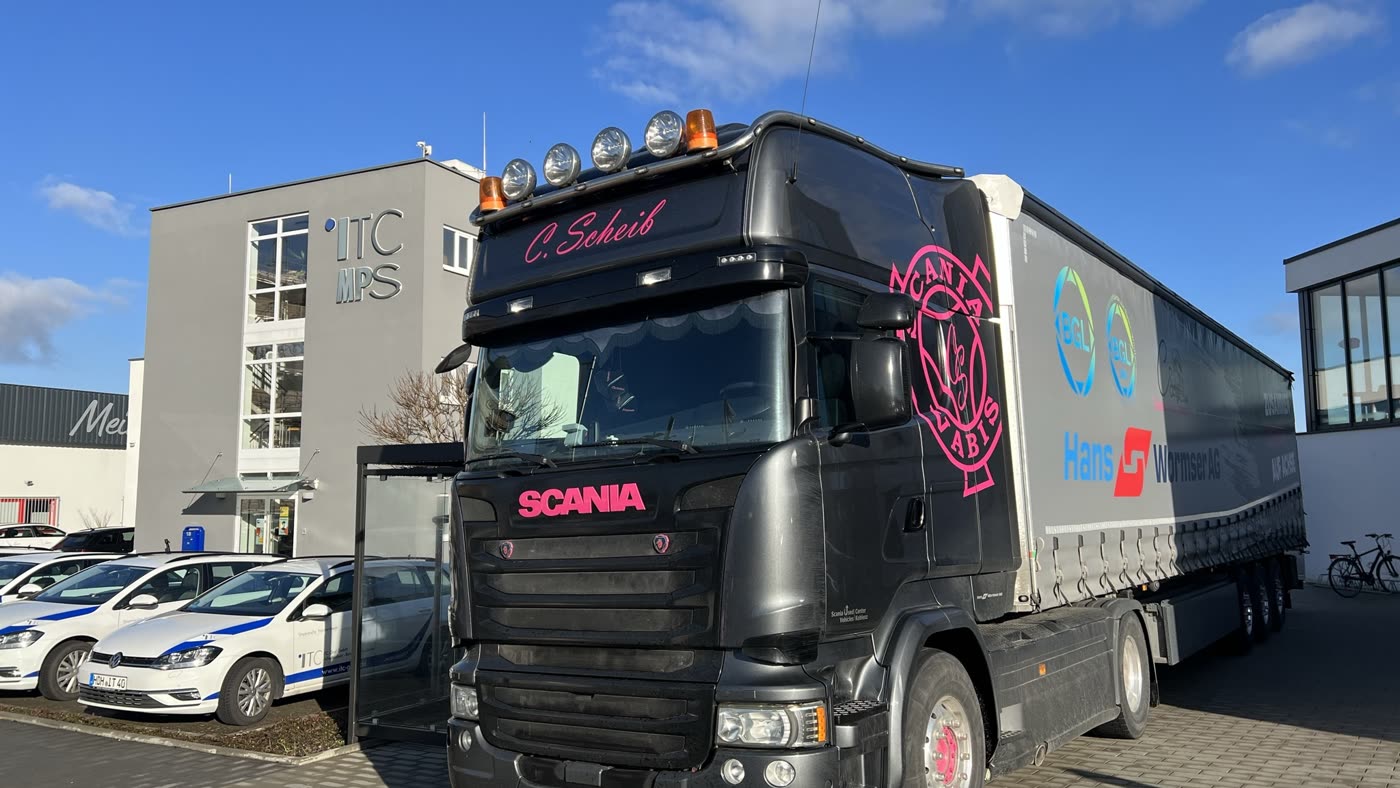 Lkw bei der Kontrolle